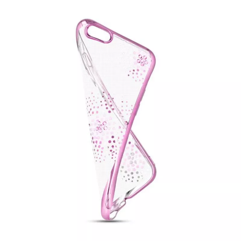 Beeyo Sony Xperia E5 Flower Dots TPU puzdro ružové