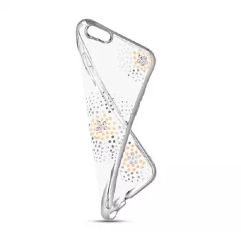 Beeyo Sony Xperia E5 Flower Dots TPU puzdro strieborná