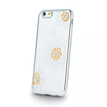 Beeyo Sony Xperia E5 Flower Dots TPU puzdro strieborná