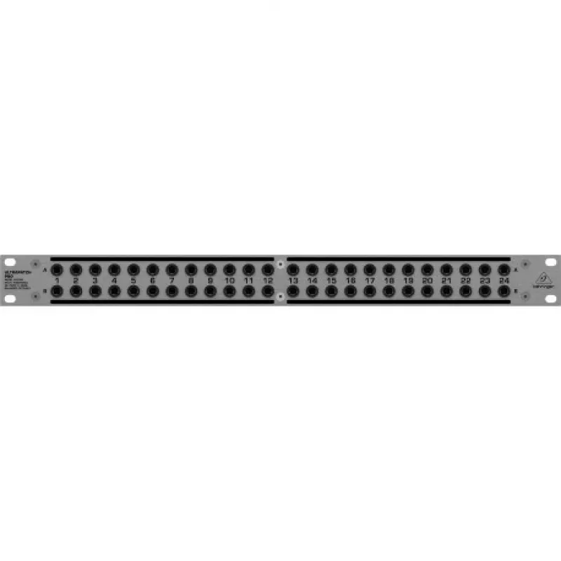 Behringer PX3000 48-bodový 1/4 palcový TRS patch panel, 1U rackmount, 3-Mode Switching