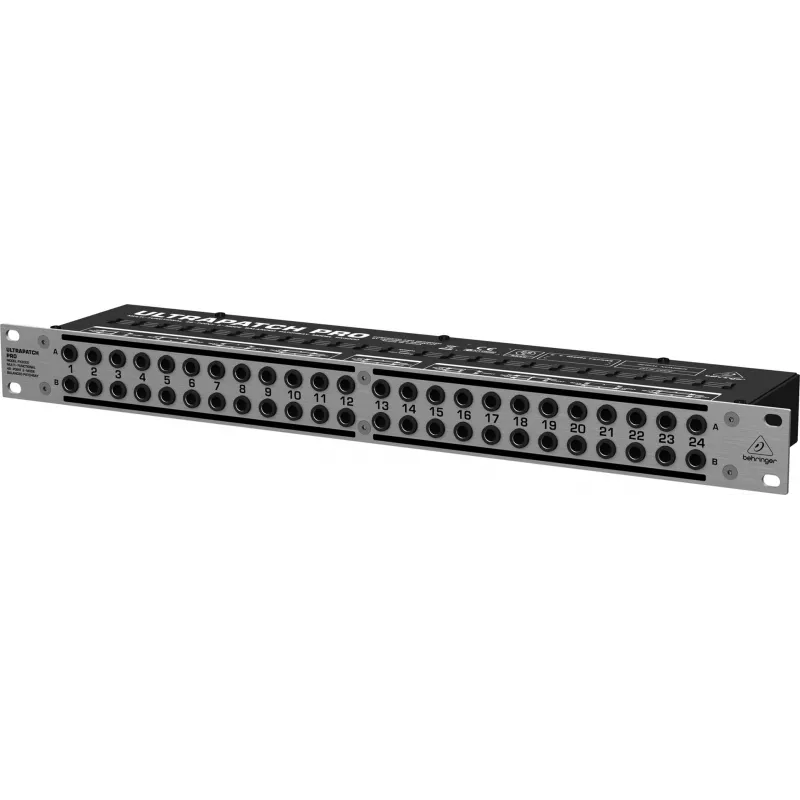 Behringer PX3000 48-bodový 1/4 palcový TRS patch panel, 1U rackmount, 3-Mode Switching