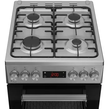 BEKO FSM52320TXDT voľne stojaci elektrický sporák so sklokeramickou varnou doskou, rúra s teplovzdušným ohrevom, nerez