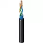 Belden CatSnake Category 5E taktický ethernetový kábel, 24 AWG skrútené holé medené vodiče, UTP, TPE plášť, čierny, 100 MHz, Gigabit, vysoko flexibilný