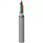 Belden Security & Sound, #22-4c BC, tienený viacžilový kábel, 4 vodiče, 22 AWG, holá meď, CMR, 300V, sivý PVC plášť