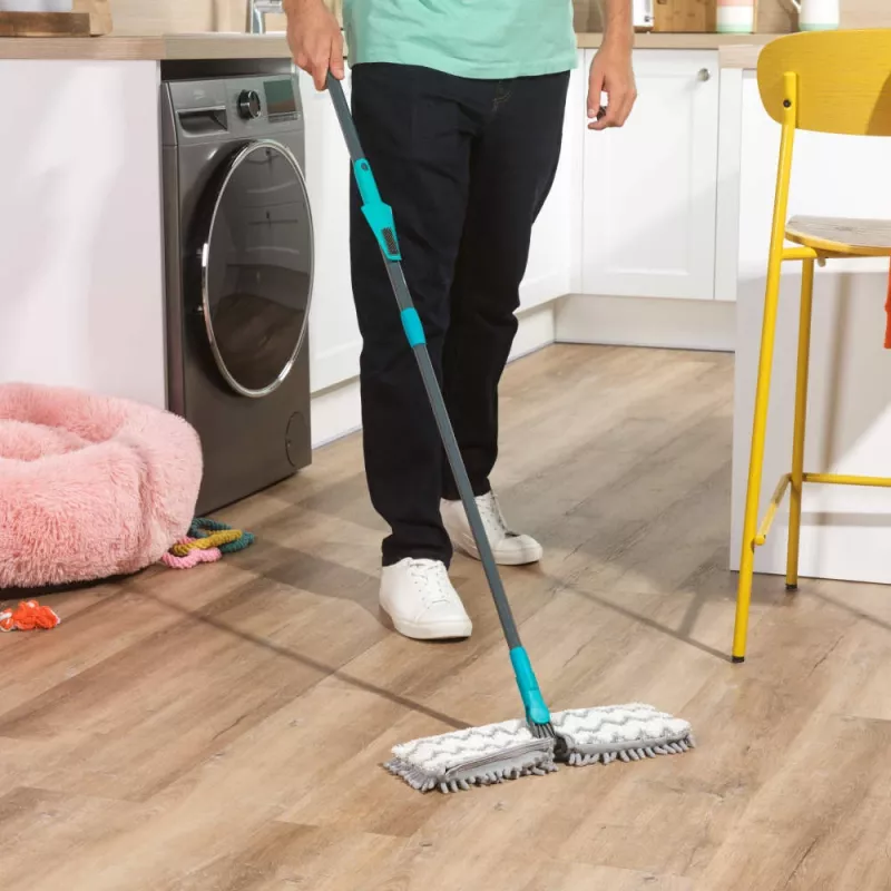 Beldray LA00000044UFEU7 antibakteriálny teleskopický mop s obojstrannou plochou, plochý mop