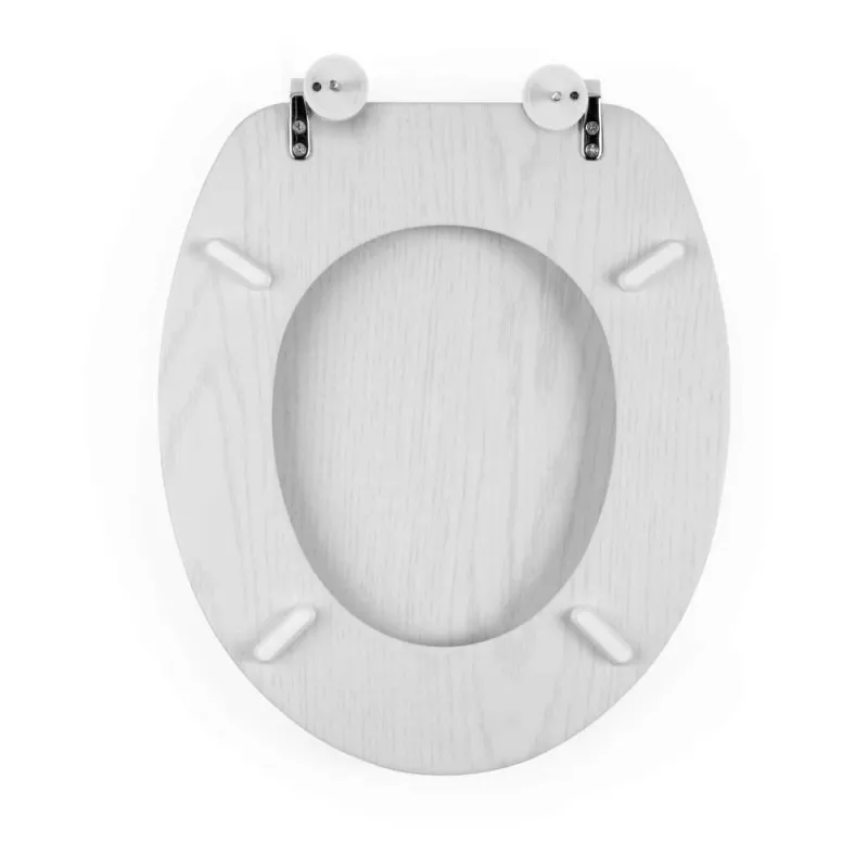 Beldray LA00000073WHTEU7 drevené WC sedadlo - soft-close, biela, oválne