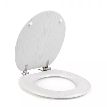 Beldray LA00000073WHTEU7 drevené WC sedadlo - soft-close, biela, oválne