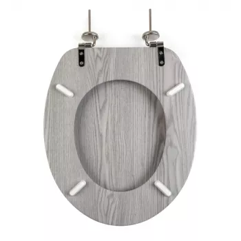 Beldray LA00000074GRYPEU7 drevené WC sedadlo - soft-close, sivá, oválne