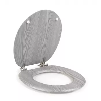 Beldray LA00000074GRYPEU7 drevené WC sedadlo - soft-close, sivá, oválne