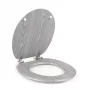 Beldray LA00000074GRYPEU7 drevené WC sedadlo - soft-close, sivá, oválne