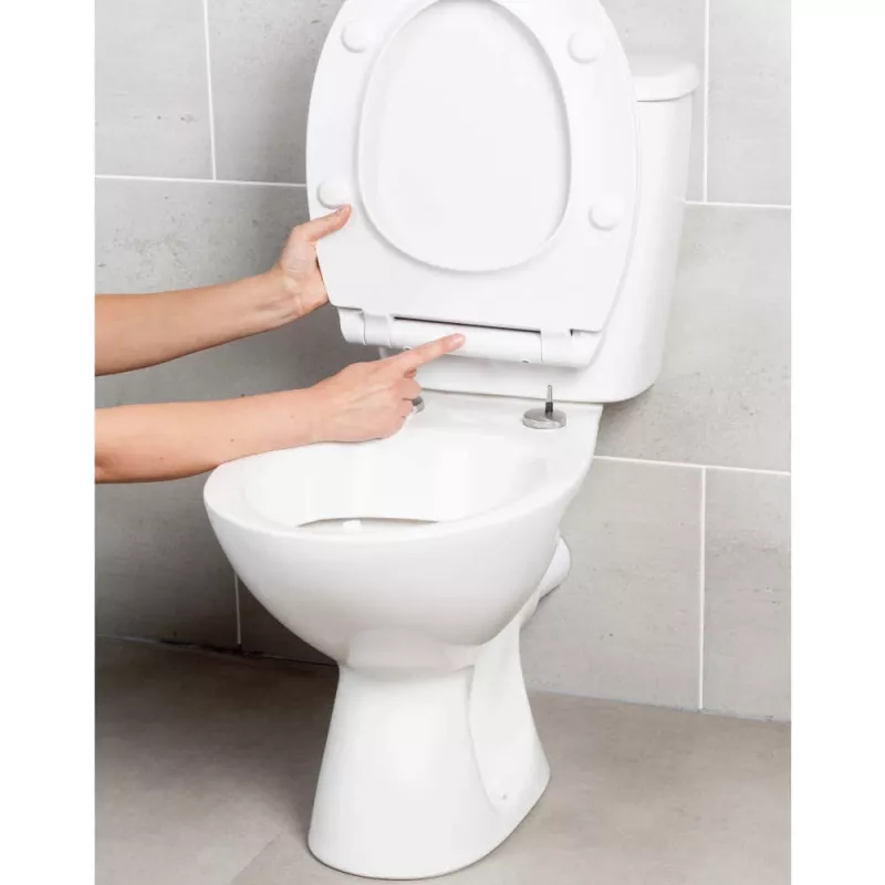 Beldray LA00000201WPEU7 Antibakteriálne ultra-slim WC sedadlo, biela