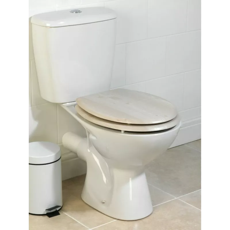 Beldray LA033710WOAKPFEU7 drevené MDF WC sedadlo, bielený dub, Soft-Close