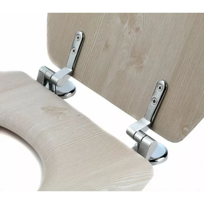 Beldray LA033710WOAKPFEU7 drevené MDF WC sedadlo, bielený dub, Soft-Close