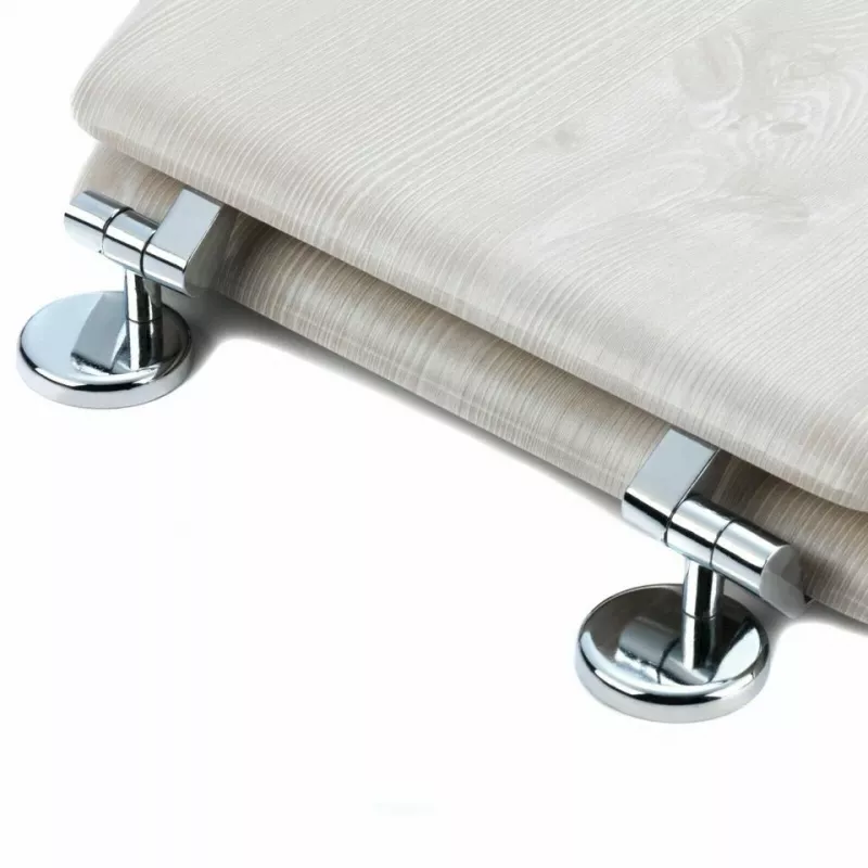 Beldray LA033710WOAKPFEU7 drevené MDF WC sedadlo, bielený dub, Soft-Close