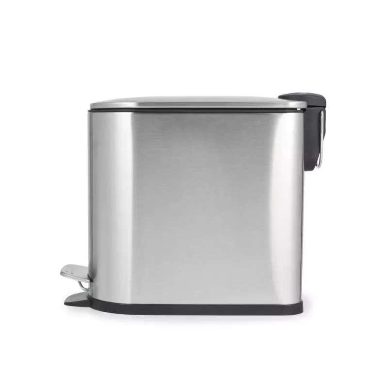 Beldray LA036683SSPEU7 Štíhly pedálový kôš v tvare D 5 litrov, strieborný