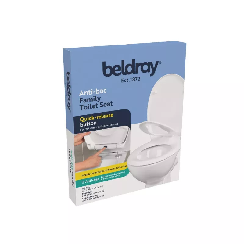 Beldray LA037185EU7 Antibakteriálne rodinné WC sedadlo, biela