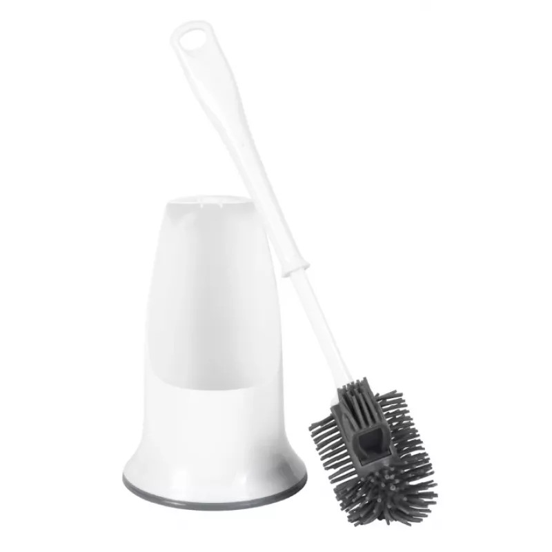 Beldray LA084538PUFFEU7X Antibac silikónová WC kefa so stojanom, fialová