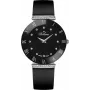 BELLEVUE E126 dámske analógové quartz hodinky 26mm strieborný ciferník čierny kožený remienok
