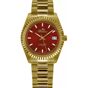 BELLEVUE H18 dámske quartzové hodinky 30 mm strieborný ciferník čierny kožený remienok