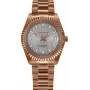 BELLEVUE H27 dámske analógové quartzové hodinky 38mm strieborný ciferník čierny kožený remienok