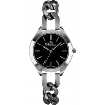BELLEVUE Woman A08 35mm quartz analógové hodinky nerezová oceľ čierna koža