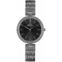 BELLEVUE Woman B25 35 mm quartz analógové hodinky strieborný ciferník čierny kožený remienok
