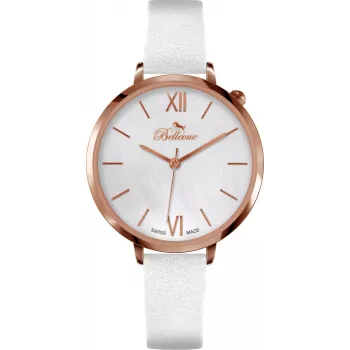 BELLEVUE Woman B46 35 mm oceľové hodinky strieborné
