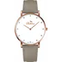 BELLEVUE Woman B56 40 mm quartz analógové hodinky oceľové puzdro čierny kožený remienok