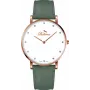 BELLEVUE dámske B57 40 mm quartzové analógové hodinky strieborný ciferník čierna koža
