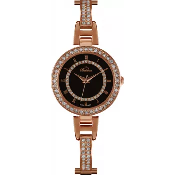 BELLEVUE Woman D11 30mm analógové quartzové hodinky – biely ciferník, čierny kožený remienok