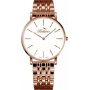 BELLEVUE Woman D32 40mm analógové quartzové hodinky strieborný ciferník čierny kožený remienok