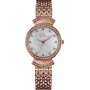 BELLEVUE Woman D50 32 mm quartz analogové hodinky strieborný ciferník čierny kožený remienok