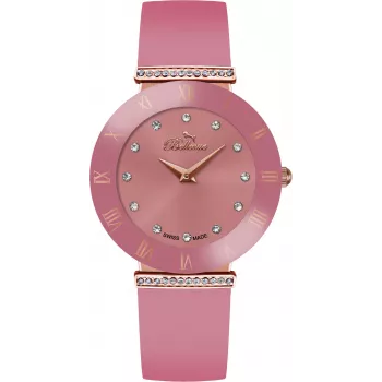 BELLEVUE Woman E116 quartz analógové hodinky 26mm strieborný ciferník čierna koža