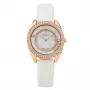 BELLEVUE Woman E50 33 mm quartz analógové hodinky oceľové puzdro, pravý kožený remienok