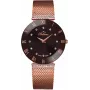 BELLEVUE Woman F103 33mm quartz analógové hodinky - biely ciferník čierna koža