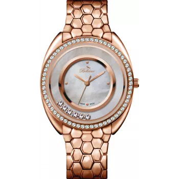 BELLEVUE Woman F50 33mm quartz analogové hodinky strieborná nehrdzavejúca oceľ mesh