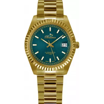 BELLEVUE Woman H16 30mm quartz analógové hodinky nerezová oceľ koža čierne