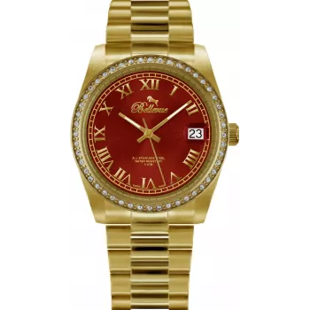 BELLEVUE Woman I17 (35 mm) švajčiarske quartz analógové hodinky - strieborný ciferník, čierny kožený remienok