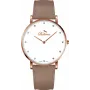BELLEVUE dámske quartz analógové hodinky B53 40 mm oceľové puzdro čierny kožený remienok