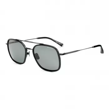 Belstaff Avedon S118 pánske slnečné okuliare - čierny acetátový rám, sivé polykarbonátové šošovky, UV400 ochrana, 56/20/145 mm