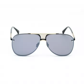 BELSTAFF BECKINGTONIIN pánske hranaté acetátové slnečné okuliare - čierny rám sivé sklá 63/12/145 mm