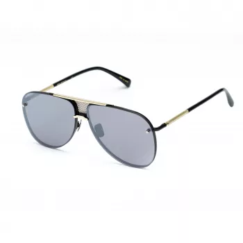 BELSTAFF BECKINGTONIIN pánske hranaté acetátové slnečné okuliare - čierny rám sivé sklá 63/12/145 mm