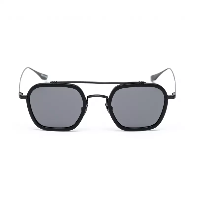 BELSTAFF MERRICKNEGROW unisex slnečné okuliare - čierny rám, dymovo sivé sklá, 47/23/143 mm