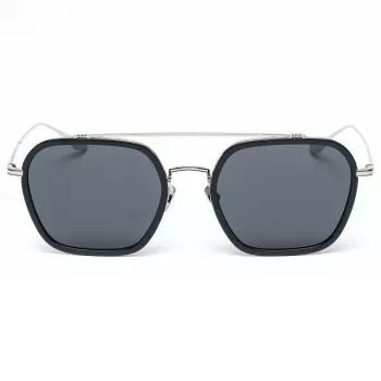 Belstaff Merrikiigris pánske slnečné okuliare - sivý acetátový rám so sivými polykarbonátovými sklami - 52/17/140 mm