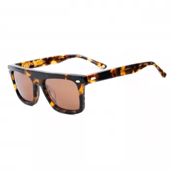 Belstaff Randford S153 unisex slnečné okuliare - čierny acetátový rám, sivé polykarbonátové sklá, 52 mm