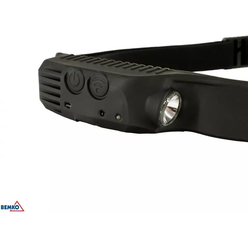 BEMKO C49-LTC01 nabíjacia LED čelová lampa, 1200mAh, 100 lúmenov, IPX4, dosah 80m