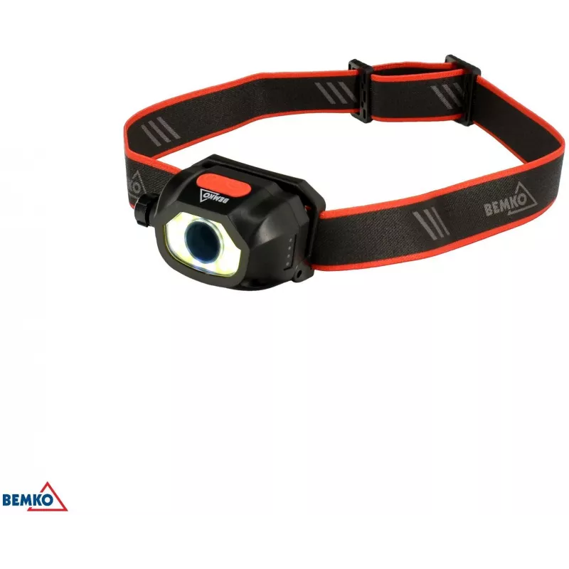 BEMKO C49-LTC02 multifunkčná nabíjateľná LED čelovka, 200lm, 6500K, 1200mAh, IP44