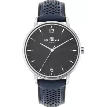 BEN SHERMAN pánske hodinky WB038U 43 mm čierny ciferník čierny remienok z umelej kože