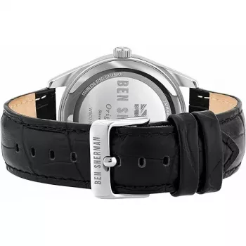 BEN SHERMAN pánske hodinky WB039UB 43 mm čierny ciferník čierny remienok z umelej kože