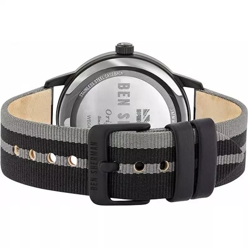 Ben Sherman pánske WB042BE analógové quartzové hodinky 43mm modrý ciferník hnedý kožený remienok